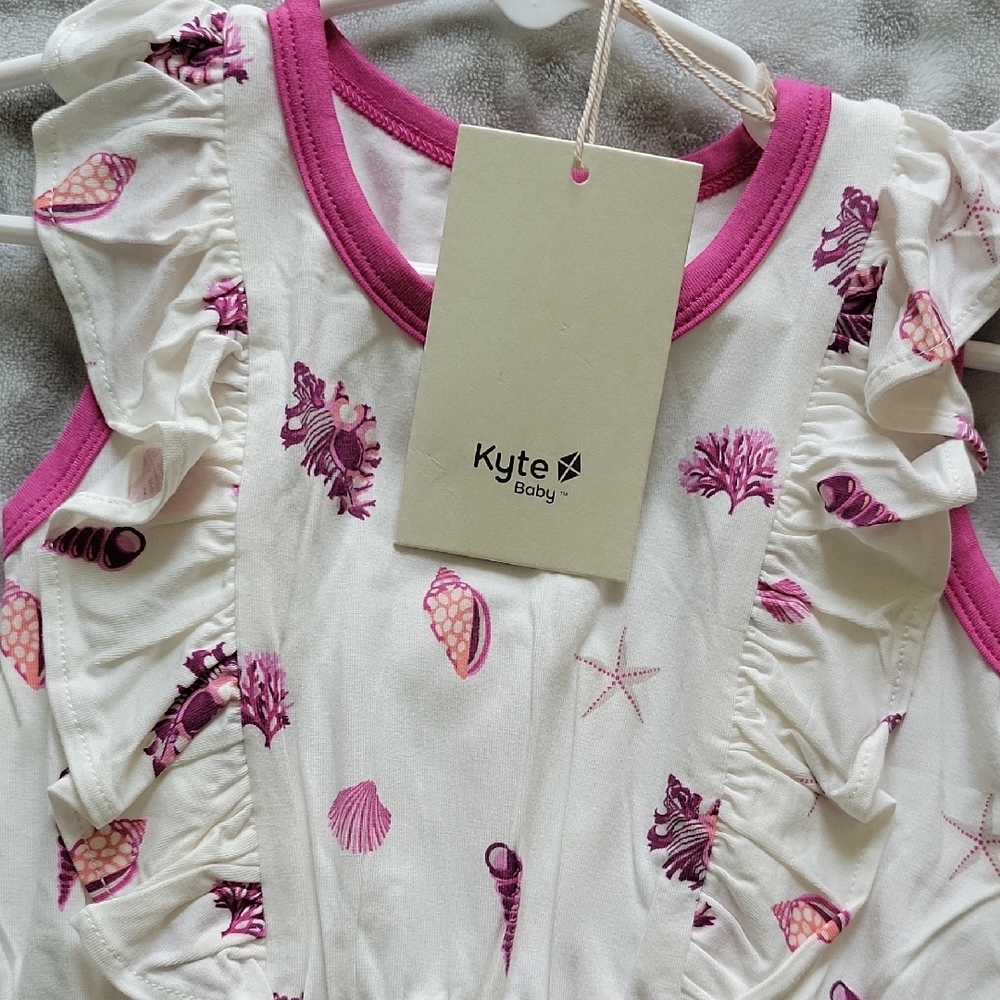 Kyte BABY Raspberry Shells Romper - Picture 2 of 2